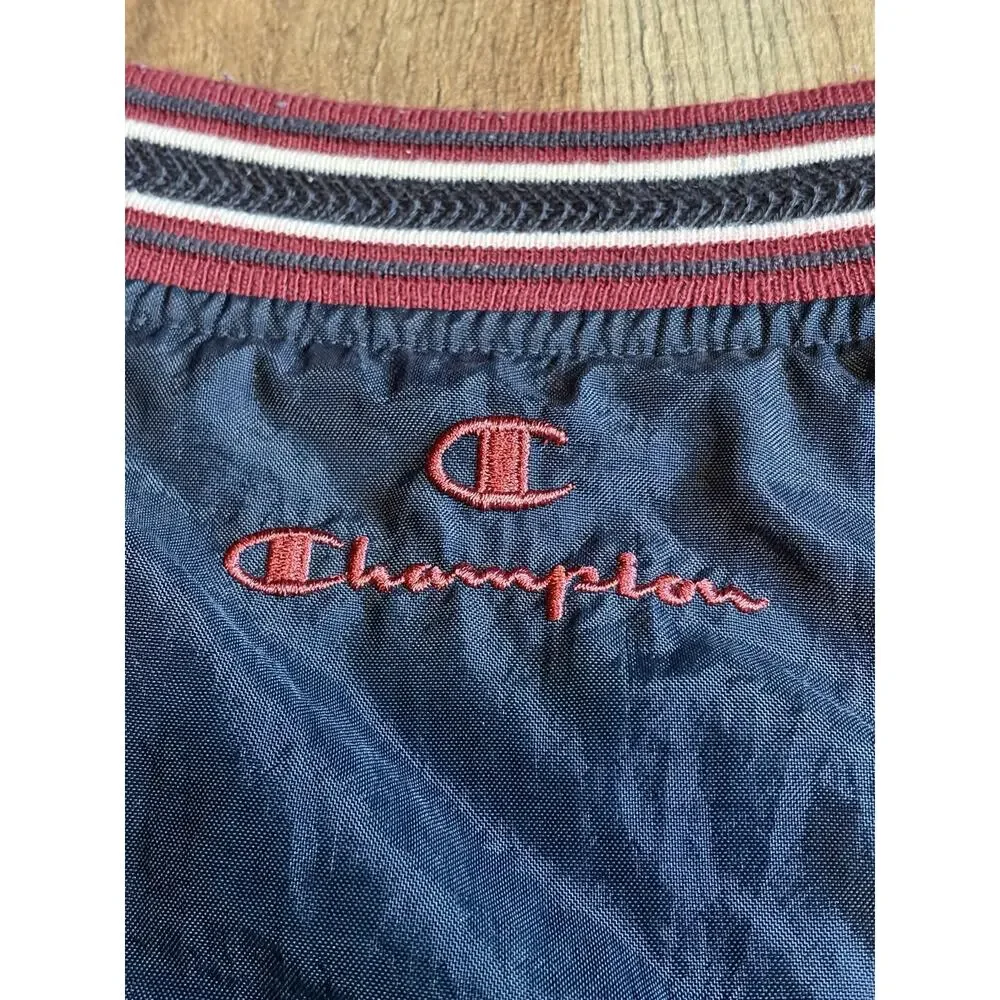 Champion Men's V Neck Spell Out Embroidered Jacket Windbreaker Size XXL